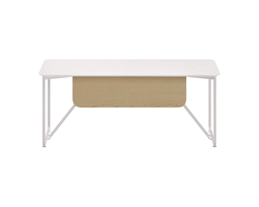 Стол руководителя с передней панелью лакированный 1300х450х12 Infinity