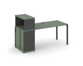 Стол рабочий с опорным шкафом-купе с надставкой низ. CN.SP-239 A 1800x720x1140 Концепт / Concept images