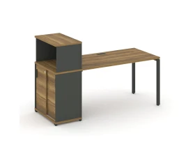 Стол рабочий с опорным шкафом-купе с надставкой низ. CN.SP-239 A 1800x720x1140 Концепт / Concept images
