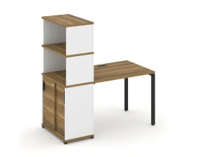 Стол рабочий с опорным шкафом-купе с надставкой выс. CN.SP-241 B 1400x720x1530 Концепт / Concept images