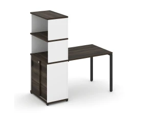 Стол рабочий с опорным шкафом-купе с надставкой выс. CN.SP-241 B 1400x720x1530 Концепт / Concept images
