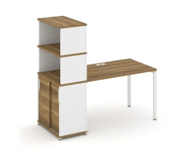 Стол рабочий с опорным шкафом-купе с надставкой выс. CN.SP-242 W 1600x720x1530 Концепт / Concept images