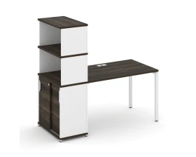 Стол рабочий с опорным шкафом-купе с надставкой выс. CN.SP-242 W 1600x720x1530 Концепт / Concept images