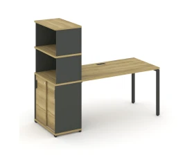 Стол рабочий с опорным шкафом-купе с надставкой выс. CN.SP-243 A 1800x720x1530 Концепт / Concept images