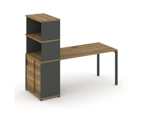 Стол рабочий с опорным шкафом-купе с надставкой выс. CN.SP-243 A 1800x720x1530 Концепт / Concept images
