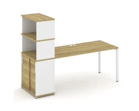Стол рабочий с опорным шкафом-купе с надставкой выс. CN.SP-244 W 2000x720x1530 Концепт / Concept images