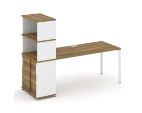 Стол рабочий с опорным шкафом-купе с надставкой выс. CN.SP-244 W 2000x720x1530 Концепт / Concept images