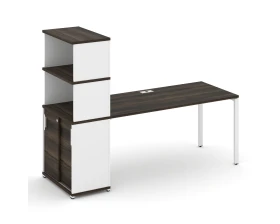 Стол рабочий с опорным шкафом-купе с надставкой выс. CN.SP-244 W 2000x720x1530 Концепт / Concept images