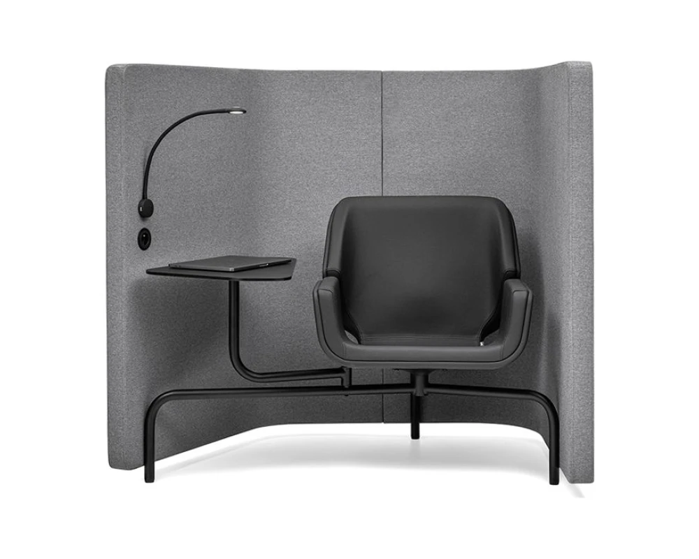 Кресло с акустической перегородкой и столиком Morgan Uno