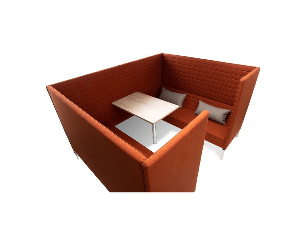 Кресло с акустической перегородкой и столиком Shelby