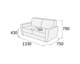 Диван 2-х местный Омега images