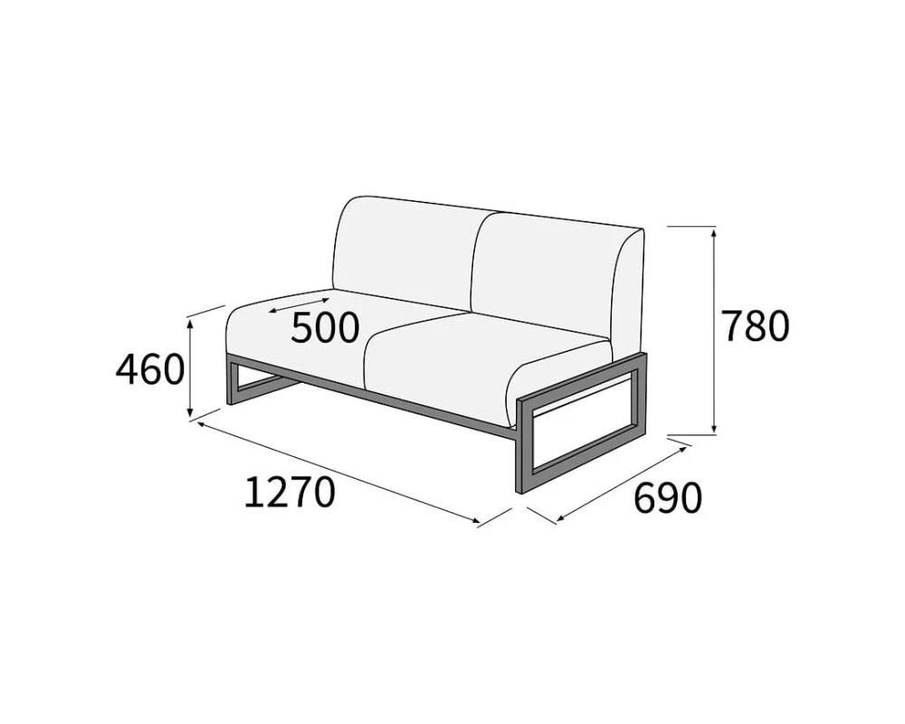 Диван 2-х местный Сигма