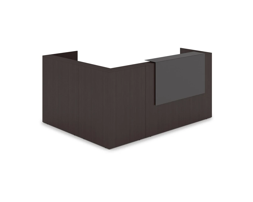Комплект Ресепшн с фартуком HPL (2344*1765*1149) (без подсветки) 1КР-КЛ.102 ЛАУНЖ / LOUNGE