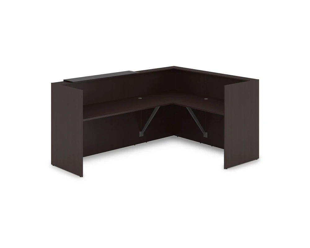 Комплект Ресепшн с фартуком HPL (2344*1765*1149) (без подсветки) 1КР-КЛ.102 ЛАУНЖ / LOUNGE