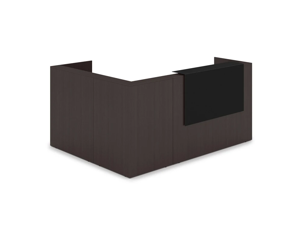Комплект Ресепшн с фартуком HPL (2344*1765*1149) (без подсветки) 1КР-КЛ.102 ЛАУНЖ / LOUNGE