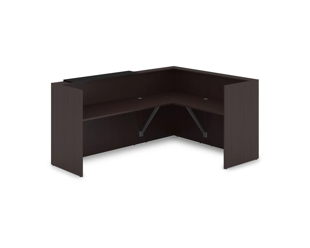 Комплект Ресепшн с фартуком HPL (2344*1765*1149) (без подсветки) 1КР-КЛ.102 ЛАУНЖ / LOUNGE