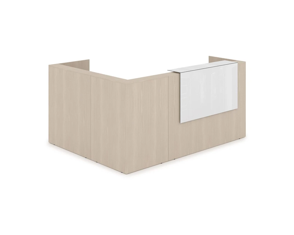 Комплект Ресепшн с фартуком HPL (2344*1765*1149) (без подсветки) 1КР-КЛ.102 ЛАУНЖ / LOUNGE