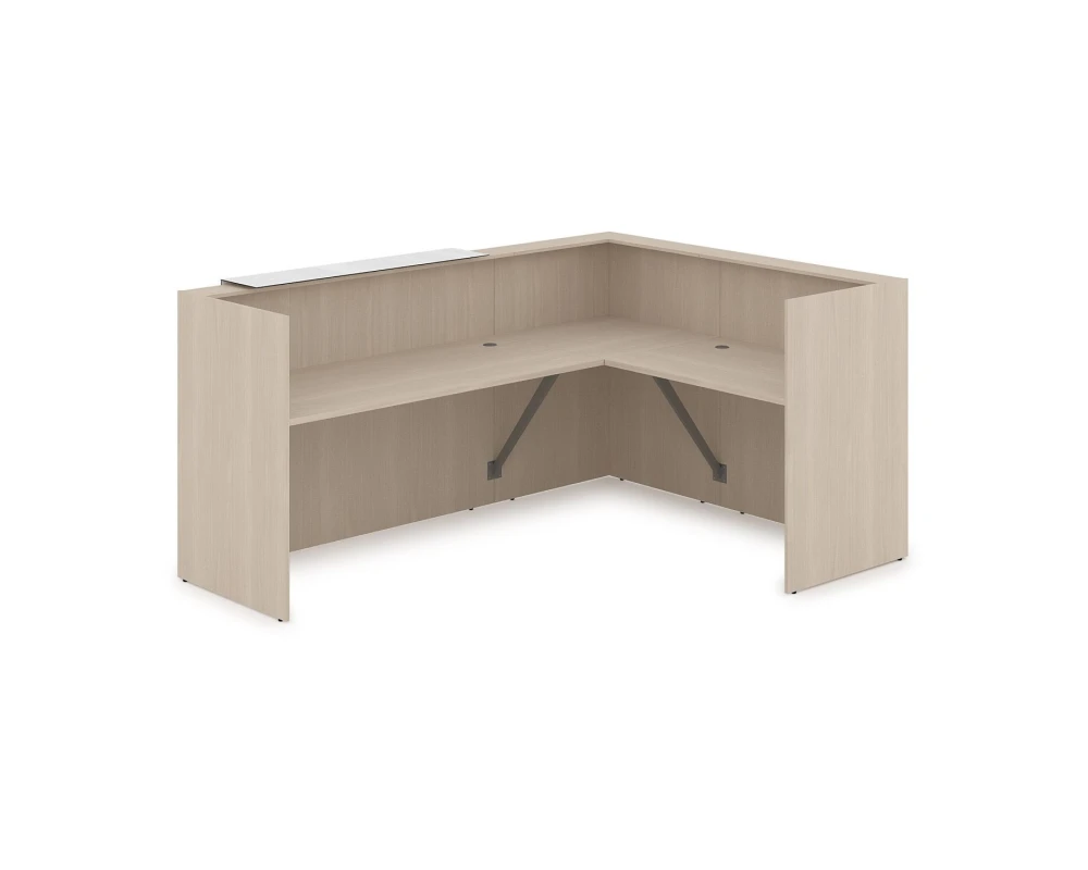 Комплект Ресепшн с фартуком HPL (2344*1765*1149) (без подсветки) 1КР-КЛ.102 ЛАУНЖ / LOUNGE