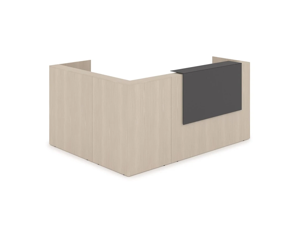 Комплект Ресепшн с фартуком HPL (2344*1765*1149) (без подсветки) 1КР-КЛ.102 ЛАУНЖ / LOUNGE