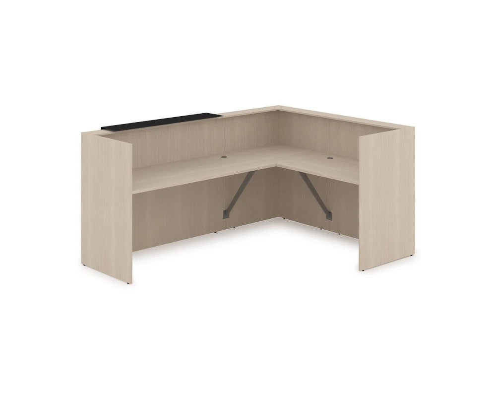 Комплект Ресепшн с фартуком HPL (2344*1765*1149) (без подсветки) 1КР-КЛ.102 ЛАУНЖ / LOUNGE