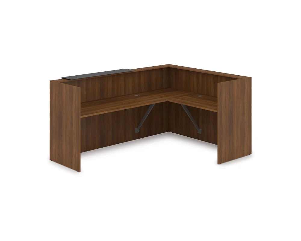 Комплект Ресепшн с фартуком HPL (2344*1765*1149) (без подсветки) 1КР-КЛ.102 ЛАУНЖ / LOUNGE