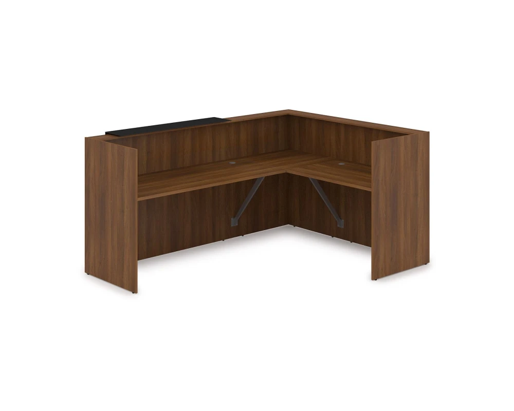 Комплект Ресепшн с фартуком HPL (2344*1765*1149) (без подсветки) 1КР-КЛ.102 ЛАУНЖ / LOUNGE