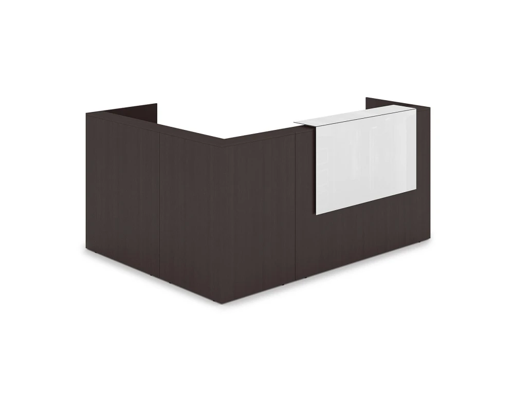 Комплект Ресепшн с фартуком HPL (2344*1765*1149) (без подсветки) 1КР-КЛ.102 ЛАУНЖ / LOUNGE