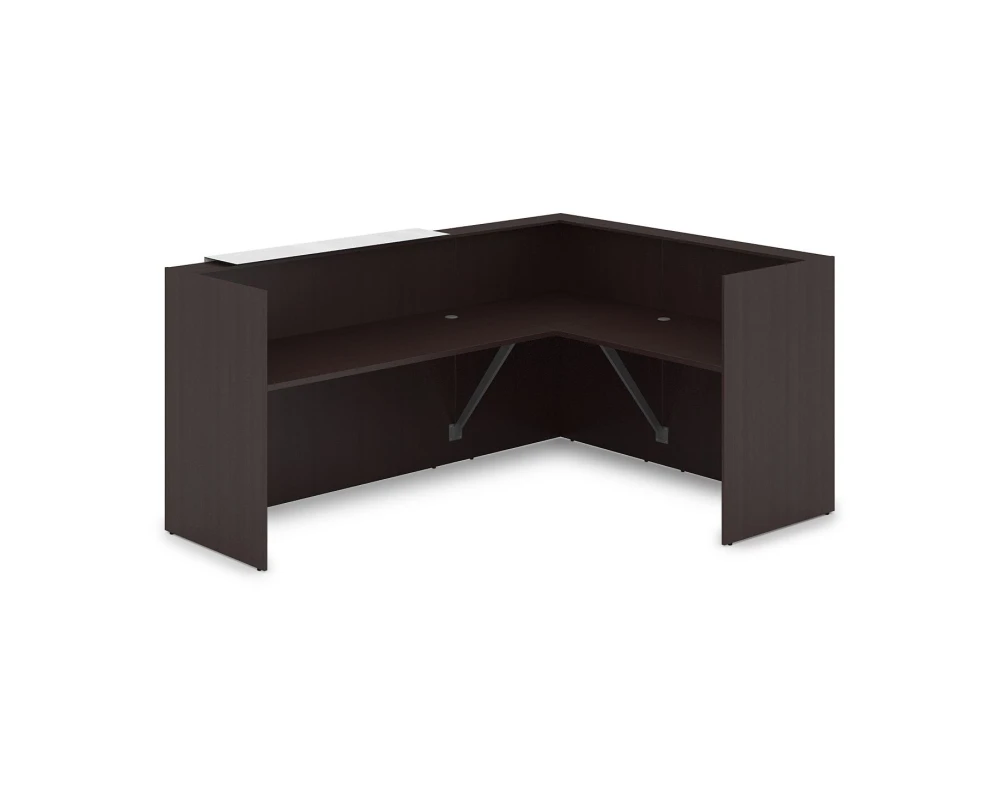 Комплект Ресепшн с фартуком HPL (2344*1765*1149) (без подсветки) 1КР-КЛ.102 ЛАУНЖ / LOUNGE