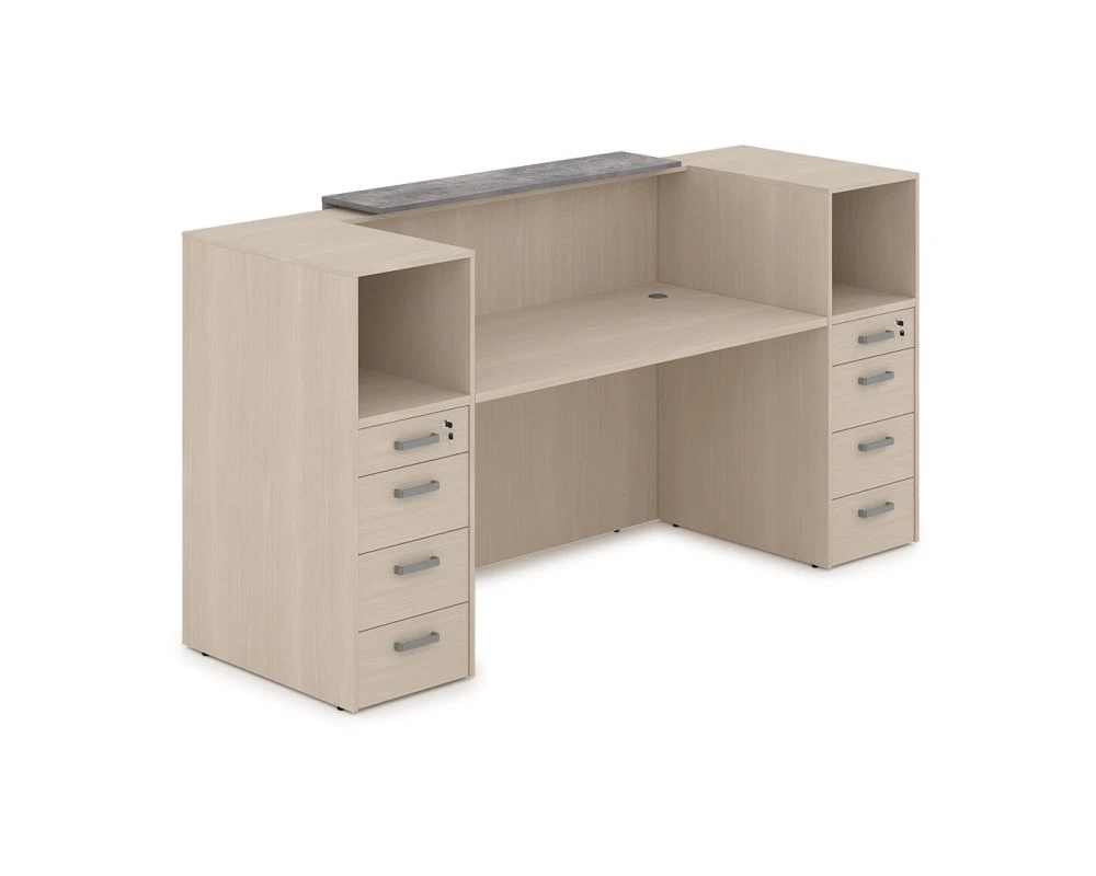 Комплект Ресепшн с фартуком ЛДСП (2232*763*1161) (без подсветки) 1КРТ-ДС.004 ЛАУНЖ / LOUNGE