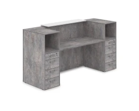 Комплект Ресепшн с фартуком ЛДСП (2232*763*1161) (без подсветки) 1КРТ-ДС.004 ЛАУНЖ / LOUNGE images