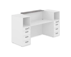 Комплект Ресепшн с фартуком ЛДСП (2232*763*1161) (без подсветки) 1КРТ-ДС.004 ЛАУНЖ / LOUNGE images