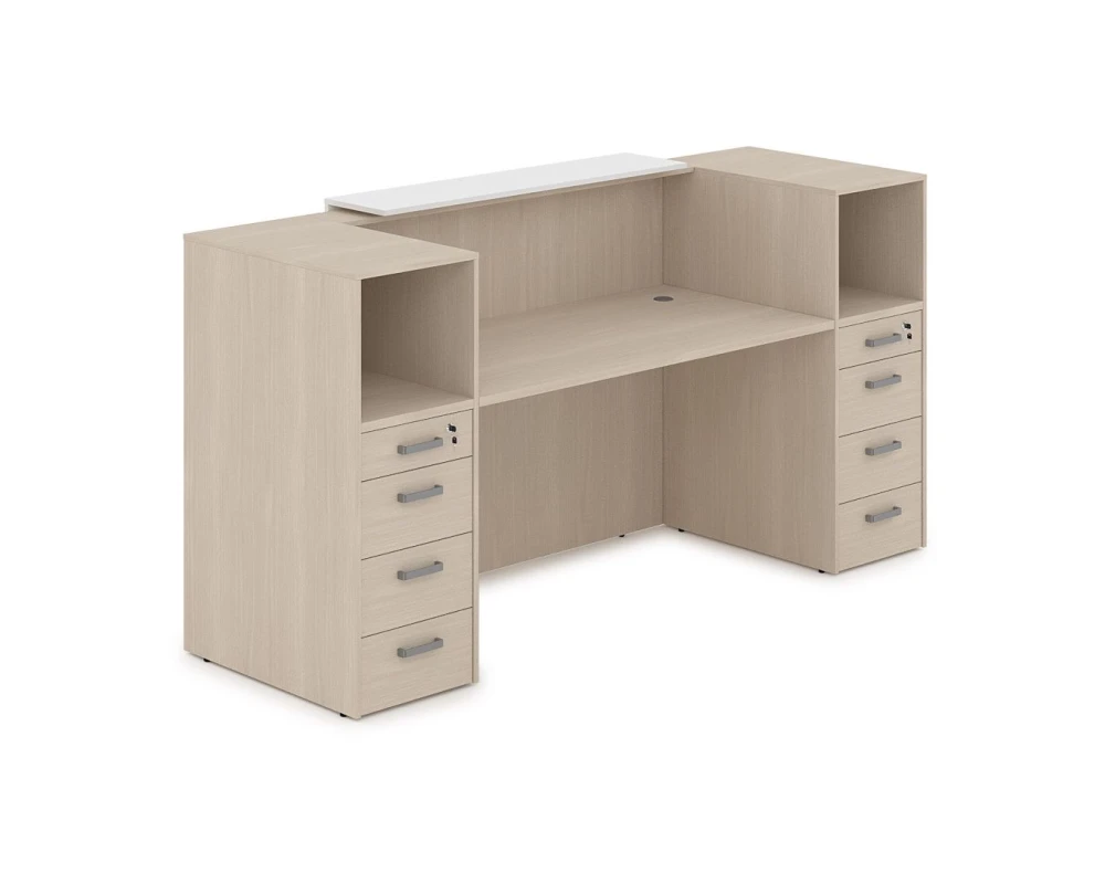 Комплект Ресепшн с фартуком ЛДСП (2232*763*1161) (с подсветкой) 1КРТ-ДС.004.1 ЛАУНЖ / LOUNGE