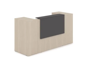 Комплект Ресепшн с фартуком ЛДСП (2232*763*1161) (с подсветкой) 1КРТ-ДС.004.1 ЛАУНЖ / LOUNGE images