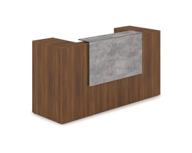 Комплект Ресепшн с фартуком ЛДСП (2232*763*1161) (с подсветкой) 1КРТ-ДС.004.1 ЛАУНЖ / LOUNGE images