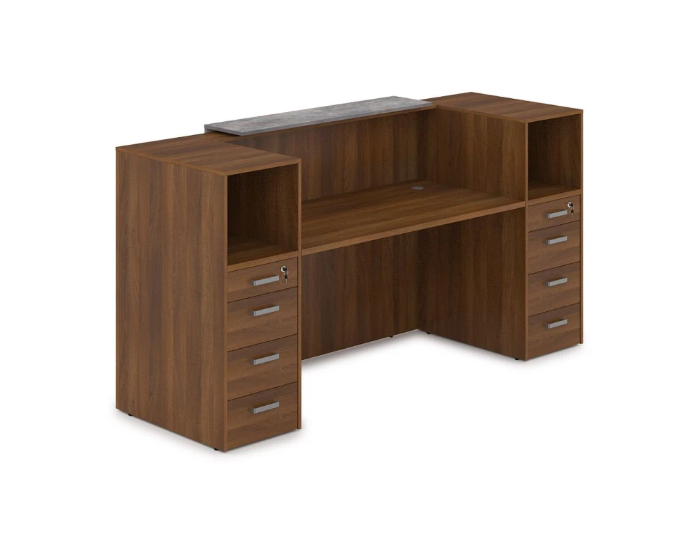 Комплект Ресепшн с фартуком ЛДСП (2232*763*1161) (с подсветкой) 1КРТ-ДС.004.1 ЛАУНЖ / LOUNGE