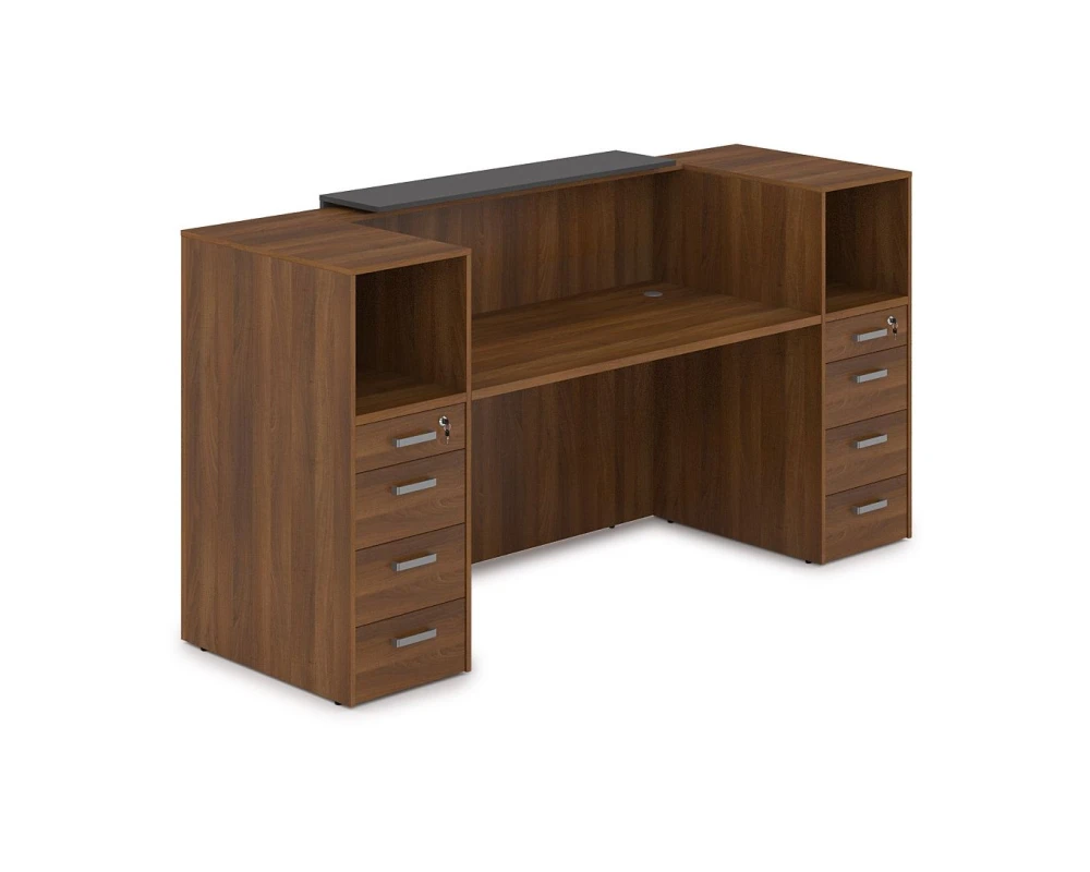 Комплект Ресепшн с фартуком ЛДСП (2232*763*1161) (с подсветкой) 1КРТ-ДС.004.1 ЛАУНЖ / LOUNGE