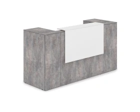 Комплект Ресепшн с фартуком ЛДСП (2232*763*1161) (с подсветкой) 1КРТ-ДС.004.1 ЛАУНЖ / LOUNGE images