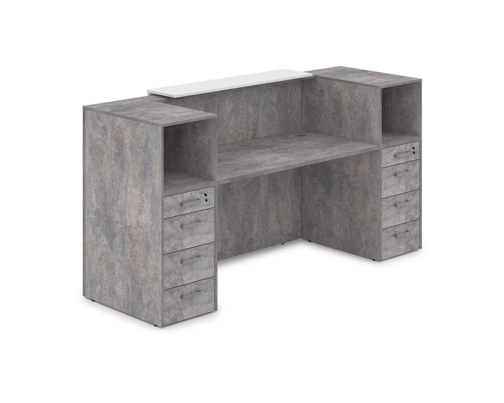 Комплект Ресепшн с фартуком ЛДСП (2232*763*1161) (с подсветкой) 1КРТ-ДС.004.1 ЛАУНЖ / LOUNGE