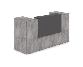 Комплект Ресепшн с фартуком ЛДСП (2232*763*1161) (с подсветкой) 1КРТ-ДС.004.1 ЛАУНЖ / LOUNGE images