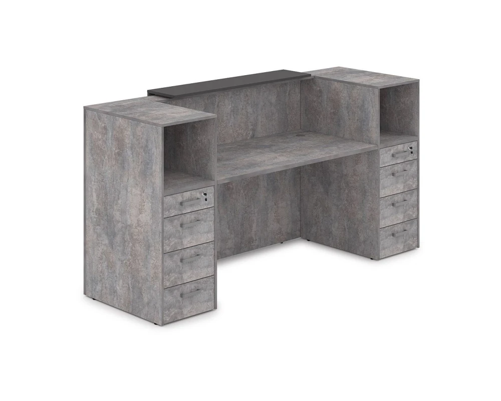 Комплект Ресепшн с фартуком ЛДСП (2232*763*1161) (с подсветкой) 1КРТ-ДС.004.1 ЛАУНЖ / LOUNGE