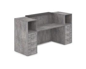 Комплект Ресепшн с фартуком ЛДСП (2232*763*1161) (с подсветкой) 1КРТ-ДС.004.1 ЛАУНЖ / LOUNGE images