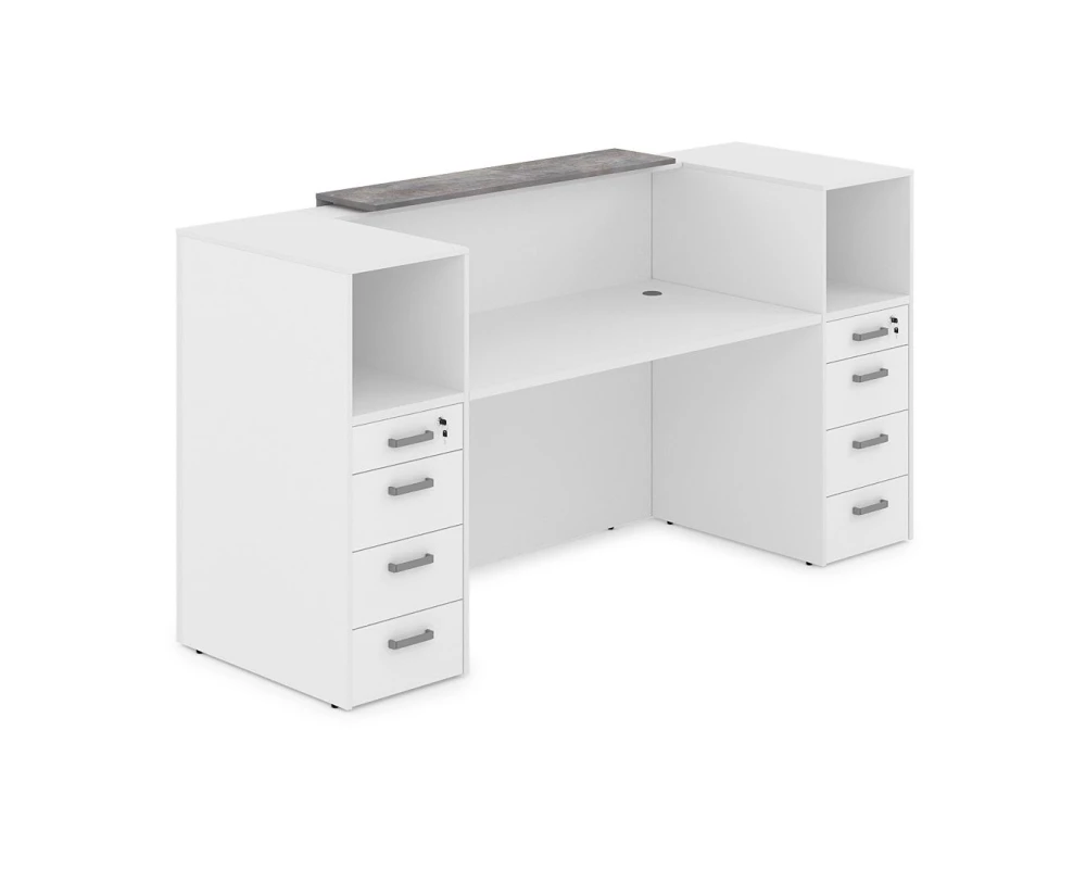 Комплект Ресепшн с фартуком ЛДСП (2232*763*1161) (с подсветкой) 1КРТ-ДС.004.1 ЛАУНЖ / LOUNGE