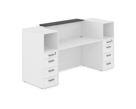 Комплект Ресепшн с фартуком ЛДСП (2232*763*1161) (с подсветкой) 1КРТ-ДС.004.1 ЛАУНЖ / LOUNGE images