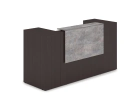 Комплект Ресепшн с фартуком ЛДСП (2232*763*1161) (с подсветкой) 1КРТ-ДС.004.1 ЛАУНЖ / LOUNGE images