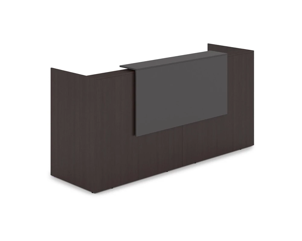 Комплект Ресепшн с фартуком ЛДСП (2432*762*1161) (без подсветки) 1КР-ДС.001 ЛАУНЖ / LOUNGE