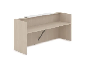 Комплект Ресепшн с фартуком ЛДСП (2432*762*1161) (без подсветки) 1КР-ДС.001 ЛАУНЖ / LOUNGE images