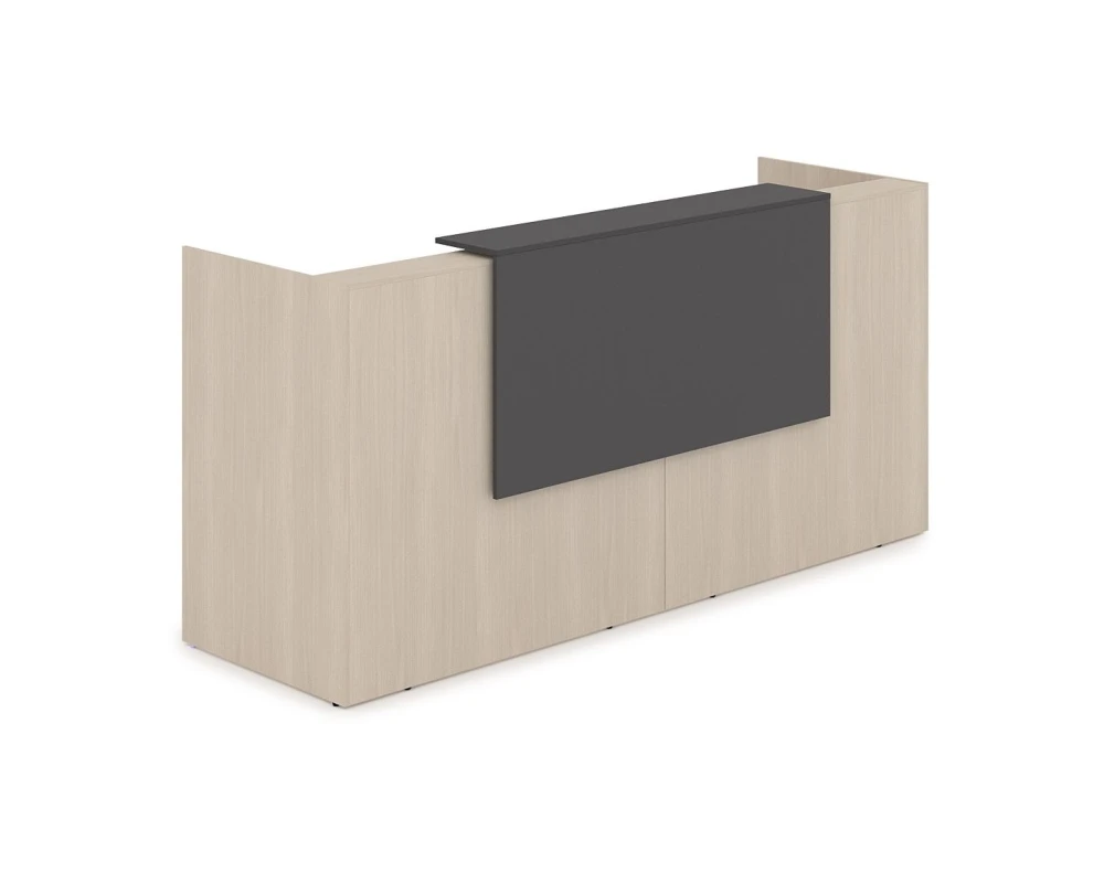 Комплект Ресепшн с фартуком ЛДСП (2432*762*1161) (без подсветки) 1КР-ДС.001 ЛАУНЖ / LOUNGE