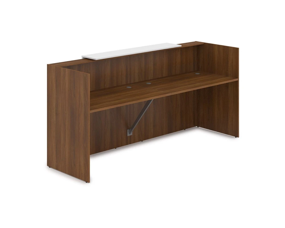 Комплект Ресепшн с фартуком ЛДСП (2432*762*1161) (без подсветки) 1КР-ДС.001 ЛАУНЖ / LOUNGE