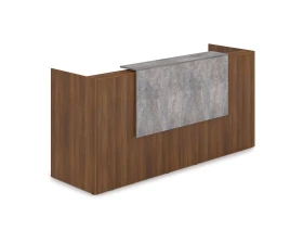 Комплект Ресепшн с фартуком ЛДСП (2432*762*1161) (без подсветки) 1КР-ДС.001 ЛАУНЖ / LOUNGE images