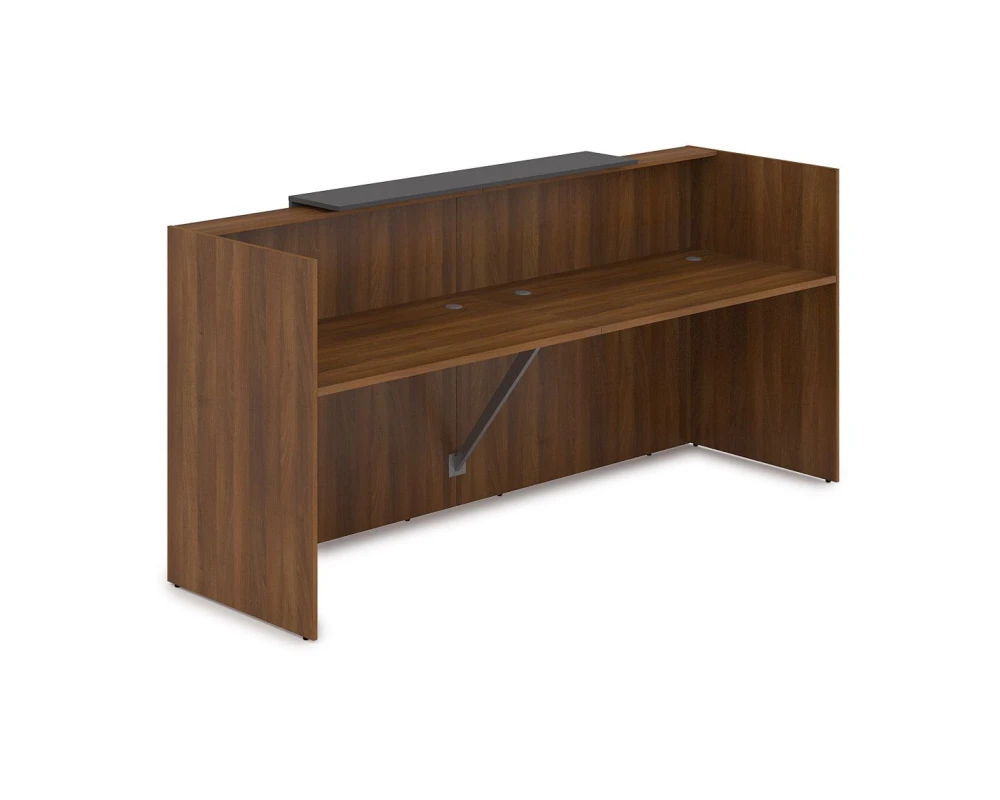 Комплект Ресепшн с фартуком ЛДСП (2432*762*1161) (без подсветки) 1КР-ДС.001 ЛАУНЖ / LOUNGE